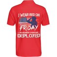 thumbnail image 2 of Lotusprinthandmade Personalized On Friday We Wear Red Remember Everyone Deployed Polo Shirt (Lightweight) S-5XL Multicolor, 2 of 7