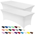 thumbnail image 1 of Mantel Utopia Kitchen Spandex, paquete de 2 unidades [2,4 x 0,76 x 0,76 m, blanco], 1 of 9