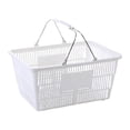 thumbnail image 1 of Cesta de la compra Supermercado Organizador Hierro Robusto Portátil Ergonómico con Asa Blanco, 1 of 9