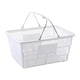 thumbnail image 1 of Cesta de la compra, organizador de supermercado, cesta multiusos de hierro para almacenamiento portátil Blanco, 1 of 9