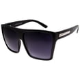 thumbnail image 1 of grinderPUNCH Aviator Large Retro Style Square Flat Top Adult Sunglasses for Men Women, 1 of 4