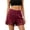 Wine #19, variant on Women's Fashion Lace Trim Satin Shorts Casual Elastic Waist Comfy Summer Breathable Bottoms S