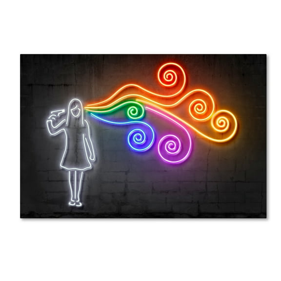 Trademark Fine Art 'The Dark Side of the Mind' Canvas Art by Octavian Mielu