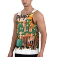 thumbnail image 2 of Gukieu Happy Fall Y'All Print Men's Quick Dry Fitness Vest, Round Neck Sleeveless Fitness Bodybuilding Top-4X-Large, 2 of 7