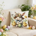 thumbnail image 1 of EGNMCR Easter Decorations, Easter Cartoons Bunny Patterns Home Decor Sofa Cushion Covers Various Festive Printed Cushion Covers Suitable For Easter Holiday Decoration Linen pillowcase, 1 of 6