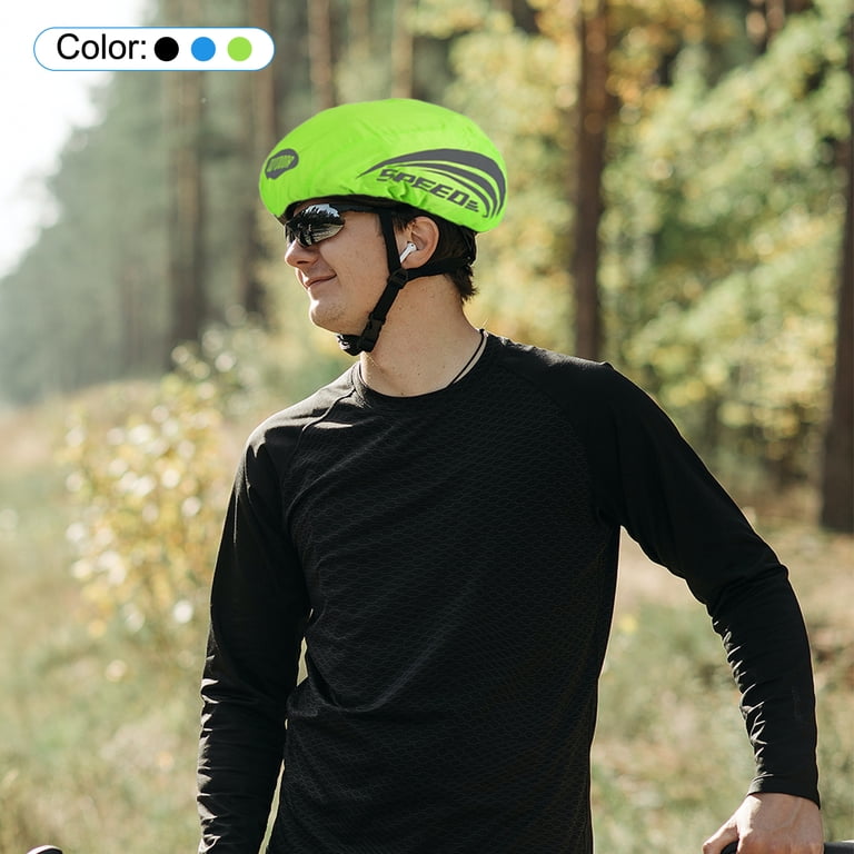 bike helmet rain cap illumiNITE Waterproof Reflective Cover in Flo Lime The waterproof and windproof helmet cover has rain Abus Bicycle Helmet Rain Cover