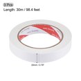 thumbnail image 2 of Unique Bargains 20mm x 30m/98.4ft Double-Sided Adhesive Tape Paper Backing 3 Rolls, 2 of 5