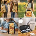 thumbnail image 2 of KUIFORTI Orange Capybara Backpack with Lunch Box for Girls, 4Pcs Kids School Bag Set with Pencil Pouch Water Bottle Sleeve, Bright Fashion Bookbag for Elementary Primary Middle School, 2 of 6