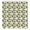 thumbnail image 2 of Ambesonne Floral Shower Curtain, Watercolor Style Tropic Art, 69"Wx75"L, Cream and Multicolor, 2 of 4