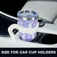 thumbnail image 3 of Floral Bunny 40 Oz Tumbler with Handle and Straw, Cute Easter Large Big Stainless Steel Vacuum Insulated Tumbler Iced Coffee Cup Water Bottle Travel Mug, Bunny Gifts for Women Decor Stuff Purple, 3 of 5