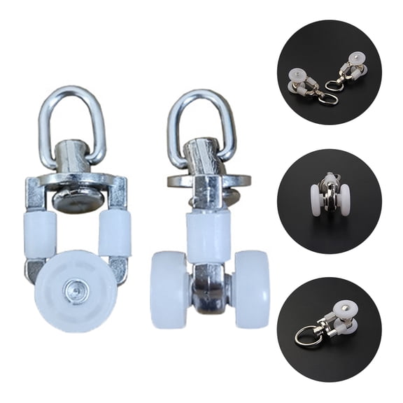 SEWCHICS 20Pcs Curtain Track Runner Twin Wheeled Carriers for Easy Smooth Curtain Movement