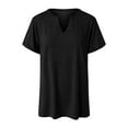 thumbnail image 6 of vigerkar Womens Tops Short Sleeve V-Neck T Shirts Casual Basic Tees Trendy Clothes (Black, XXL), 6 of 9