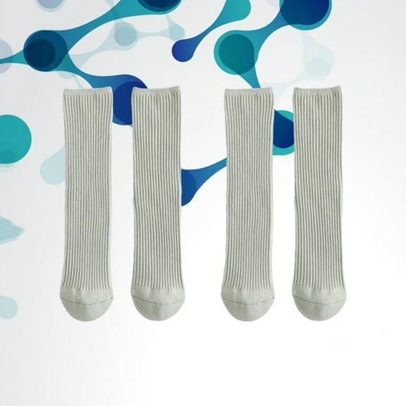 HEANUJJ Girls Socks Cotton Grey 2 Pairs Mid-calf Length