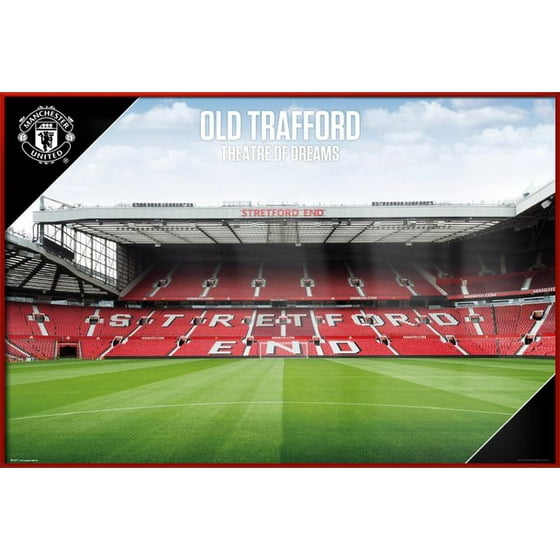 Manchester United Framed Soccer Poster Print Old Trafford The Manchester United Framed Soccer Poster Print Old Trafford The Stadium Size 36 X 24 Com