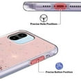 thumbnail image 4 of Compatible with Redmi A2 Case Cute Glitter Clear Sparkly Cases Shockproof Xiaomi Redmi A2 Phone Case for Women Girls Silicone Slim Bling Protective Cover (Pink), 4 of 14