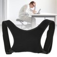 thumbnail image 3 of Corrector de postura de terapia ajustable con esponja negra, soporte para espalda, cinturón ortopédico para hombros para niños y adultos, 3 of 8