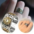 thumbnail image 2 of ZOUBAOQ Vintage Ethnic Five Emperors Money Coin Rings For Mens and Womens Good Jewelry Gifts Adjustable Lucky Finger, 2 of 9