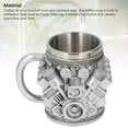 thumbnail image 4 of Taza De Café, Resina De Acero Inoxidable De Acero Inoxidable Taza De Café De Motor De Automóvil Tridimensional Taza De Bebidas Frías Portátil, 4 of 7