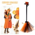 thumbnail image 3 of Escoba de bruja de Halloween Escoba de bruja de plástico Escoba de color para niños (naranja) Likrtyny Para estrenar, 3 of 8