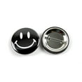 thumbnail image 2 of Classic Black Smiley Face Pinback Button Badges - 1.5 Inch Round - 25 Pack, 2 of 2