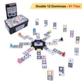 thumbnail image 2 of Juego de dominó Mexican Train Gonoelec Double 12 para adultos, 2 of 8