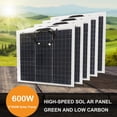 thumbnail image 2 of Solar Panel 300W 600W Flexible Monocrystalline Cell RV 12V Solar Panel Kit With Controller Complete For Car/Boat/Battery/Camping, 2 of 7