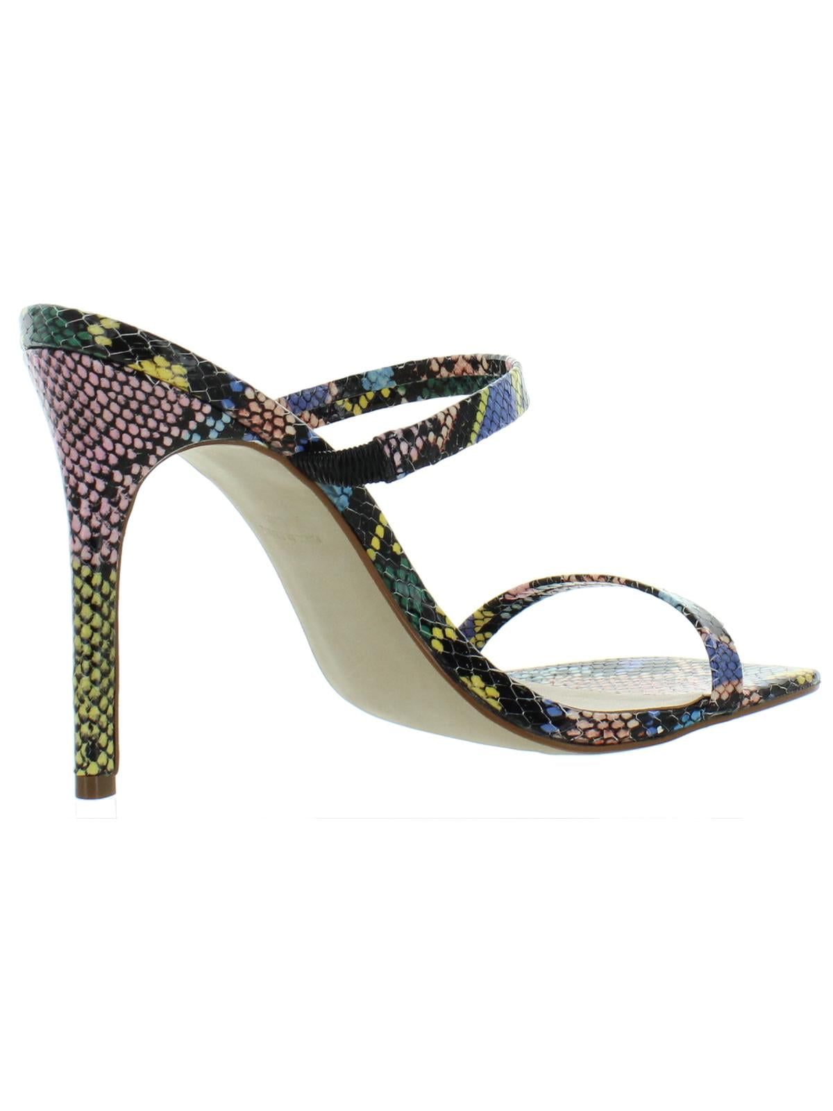 Steve Madden Michelle Heeled Sandal Multi Snake Open Toe Square