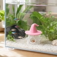 thumbnail image 5 of AuroraX Halloween Ghost Aquarium Decor Floating Witch Hat Fish Shelter Mesh Hollow Novelty Spooky Halloween Fish Tank Decor Pink, 5 of 6