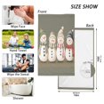 thumbnail image 6 of Yayeee 2 Pack Hand Towels for Bathroom 100% Cotton 16" x 28" Soft Absorbent Kitchen Towel, Cute Snowmen, 6 of 7