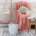 thumbnail image 6 of White Wood Farmhouse Waste Basket with Antique Metal Handle, Rustic Trash Can for Bathroom, Bedroom, and Office, 6 of 7