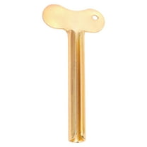 1 Pack Toothpaste Squeezer, Heavy Duty Metal Tube Squeezer Key-Shaped Stainless Steel Toothpaste Roller, Tube Wringer Makeup Tube Squeezer, Hand Cream Roller Wringer, Easy to Use(Gold,3.2x1.4")