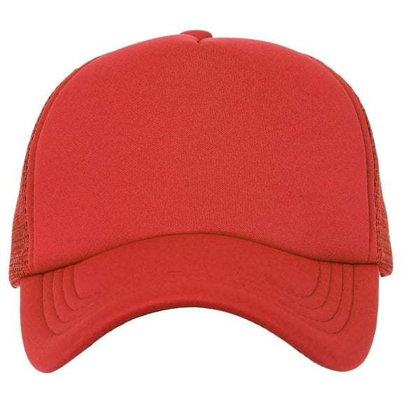 TRUCKER Baseball Cap Summer Mesh Hat Foam One Size Unisex Color Fashion Casual (7fc033_Red)