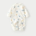 thumbnail image 2 of Newborn Baby Boy Fall Outfit Romper Embroidery Long Sleeve Jumpsuit Bodysuit Infant Winter Clothes, 2 of 6