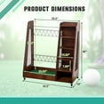 thumbnail image 2 of Golf Clubs Sets Golf Bag Organizer for Garage, Premium Wooden Golf Clubs Storage Rack Fit 2 Golf Bags, Golf Trunk Organizer for Car Garage Club Shed Basement,Brown,Men's Golf Clubs Sets, 2 of 12