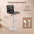 thumbnail image 3 of Gymax Bar Stools Set of 4 Adjustable Swivel Barstools w/Back & Footrest for Kitchen, 3 of 10
