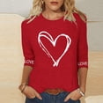 thumbnail image 1 of Xuyuer Ladies' Printed Round Neck Three Quarter Sleeve Loose T-Shirt, Casual Spring Top for Everyday Wear, Weekend Outings and Seasonal Wardrobe Refresh, 1 of 5