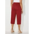 thumbnail image 2 of Catherines Women's Plus Size Petite Stretch Knit Waist Cargo Capri, 2 of 4