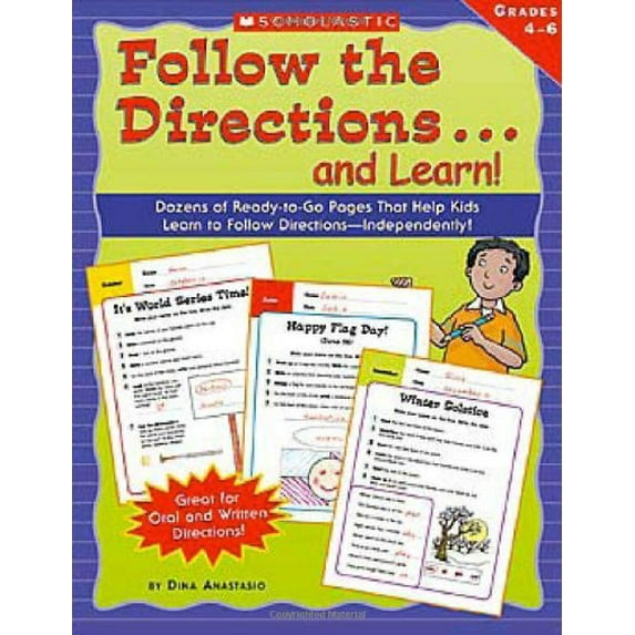 Pre-Owned Follow The Directions...and Learn! Grades, 9780439404150, 0439404150, Paperback,