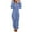 Blue, variant on jsaierl Women Zip-up Hoodie Plush Long Sleeve Pajama One Piece Bodysuits Outfits Sleepwear Hooded Jumpsuit Christmas Pajamas