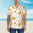 thumbnail image 4 of Lsque Squirrel Maple Leaves And Nuts pattern Hawaiian Shirt for Men, Unisex Summer Beach Casual Short Sleeve Button Down Shirts-XX-Large, 4 of 9