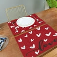 thumbnail image 4 of Valentine''s Day Love Heart Red Buffalo Check Placemats Set of 4 Table Mat Mother''s Day Rose Tulip Flowers Table mats Placemat Heat-Resistant Stain Resistant for Kitchen Dining Decoration 12" x 18", 4 of 6