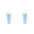 thumbnail image 4 of Taza de café de doble pared Toystoory con tapa vaso de paja aislado de plástico 750ml, 4 of 6