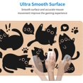 thumbnail image 4 of Cartoon Black Cats Large Gaming Mouse Pad with Anti-Slip Base, Kawaii Cat Extended XL Mousepad for Girl, Cute Desk Mat with Stitched Edges for Desk, 31.5 x 11.8 in, Brown, 4 of 5