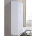 thumbnail image 4 of Allora 2 Door Armoire with 2 Drawers and Clothing Rod in White, 4 of 6
