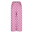 thumbnail image 2 of Yokua Women's Flannel Printed Fleece Pajama Pants Drawstring Comfortable Casual Pants with Pockets, 2 of 6