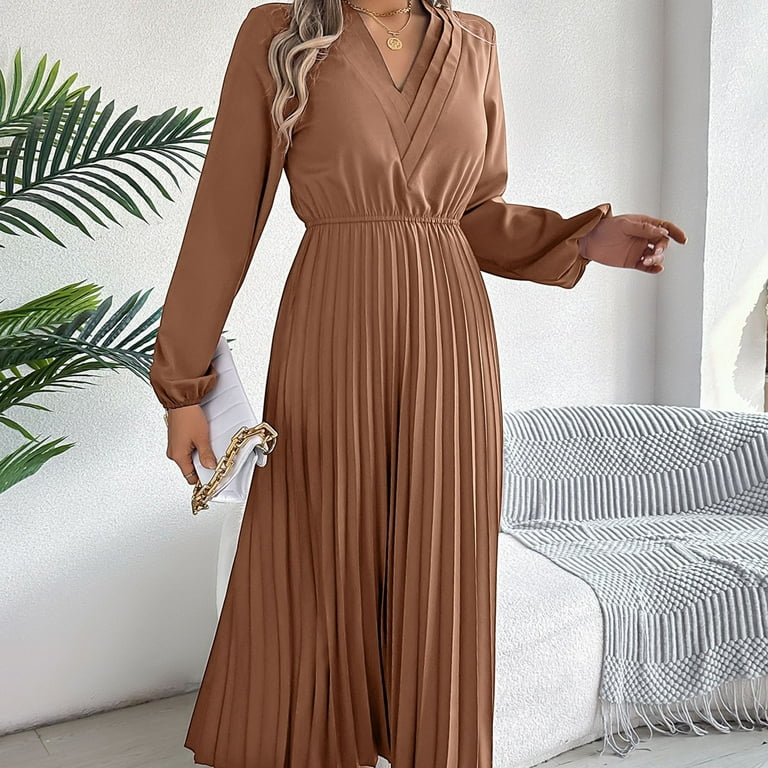 Women Spring Boho Maxi Dress 2024 Long Sleeve V Neck Swiss Women Spring Boho Maxi Dress 2024 Long Sleeve V Neck Swiss