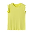 thumbnail image 2 of Plebaso Tank Tops for Girls Ruffle Sleeveless Cute Tee Tops Casual Crewneck Kids Girls Summer Blouses, 2 of 3