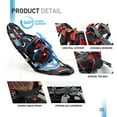 thumbnail image 2 of G2 30Inches Light Weight Snowshoes, with Special EVA Padded Ratchet Binding, Heel Lift, Toe Box, Flexible Pivot Bar, Durable Back Strap, Set with Trekking Poles(Red), 2 of 7