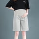 thumbnail image 2 of ShomPort Maternity Shorts Over The Belly Cotton Comfy Shorts Loose Casual High Waist Pregnancy Pants, 2 of 5