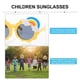 thumbnail image 4 of Girl Sunglasses Rainbow Sunglasses Children Hiking Camping Picnic Outdoor Activities Yellow Round Plastic 1Pcs, 4 of 5